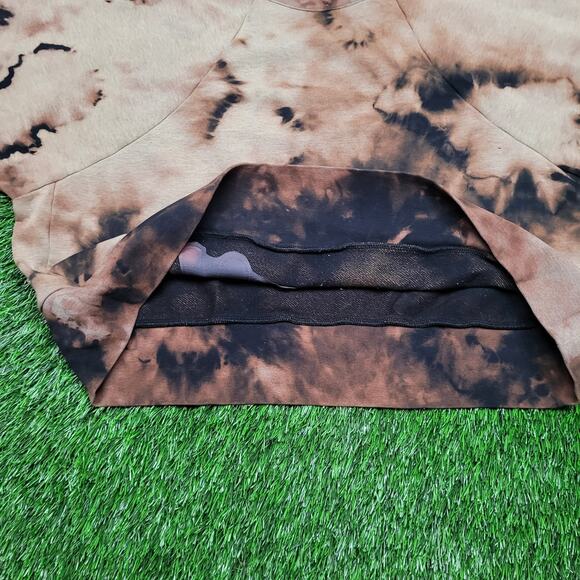Custom Bleach Dye Nike Dri-FIT Cropped Sweatshirt Womens Oversized L/XL Boxy Fit - Picture 2 of 11